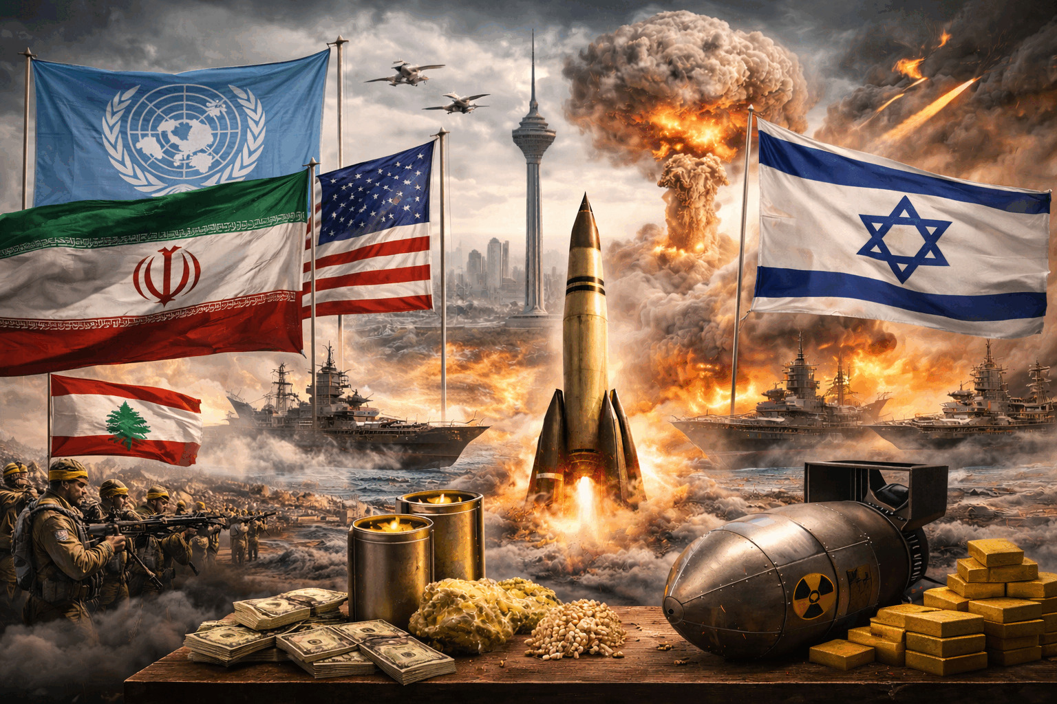 Seneste udvikling i krigen mod Iran: våbenhvile på papir, men stadig kamp om Hormuz, uran og Libanon